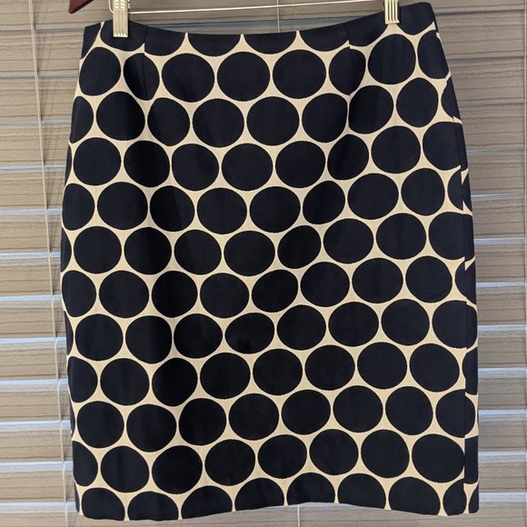 20. Grace Dane Lewis Vintage Navy Polka Dot Pencil Skirt Size 14 - Picture 1 of 9
